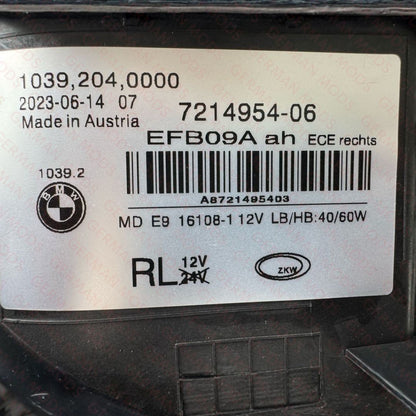 BMW 5 SERIES 2018-2020 G30 G31 F90 LED/XENON HEADLIGHT RIGHT/DRIVER/OFF SIDE 63117214954