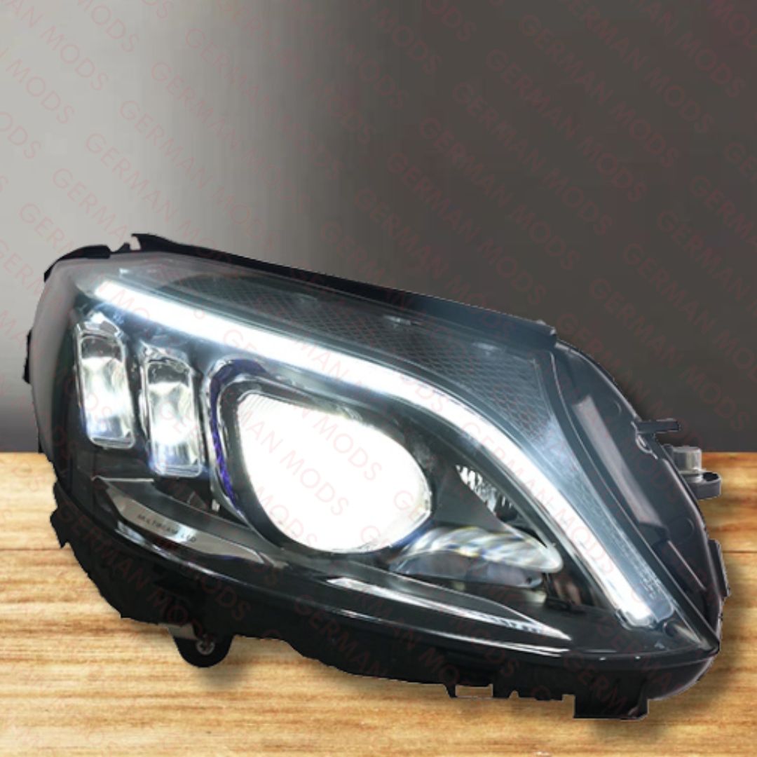 Mercedes-Benz C-Class W205 Facelift 2018-2022 Genuine OEM Intelligent Light System ILS Multibeam LED Blue DRL Headlight / Headlamp Assembly PAIR A2059069305 & A2059069405