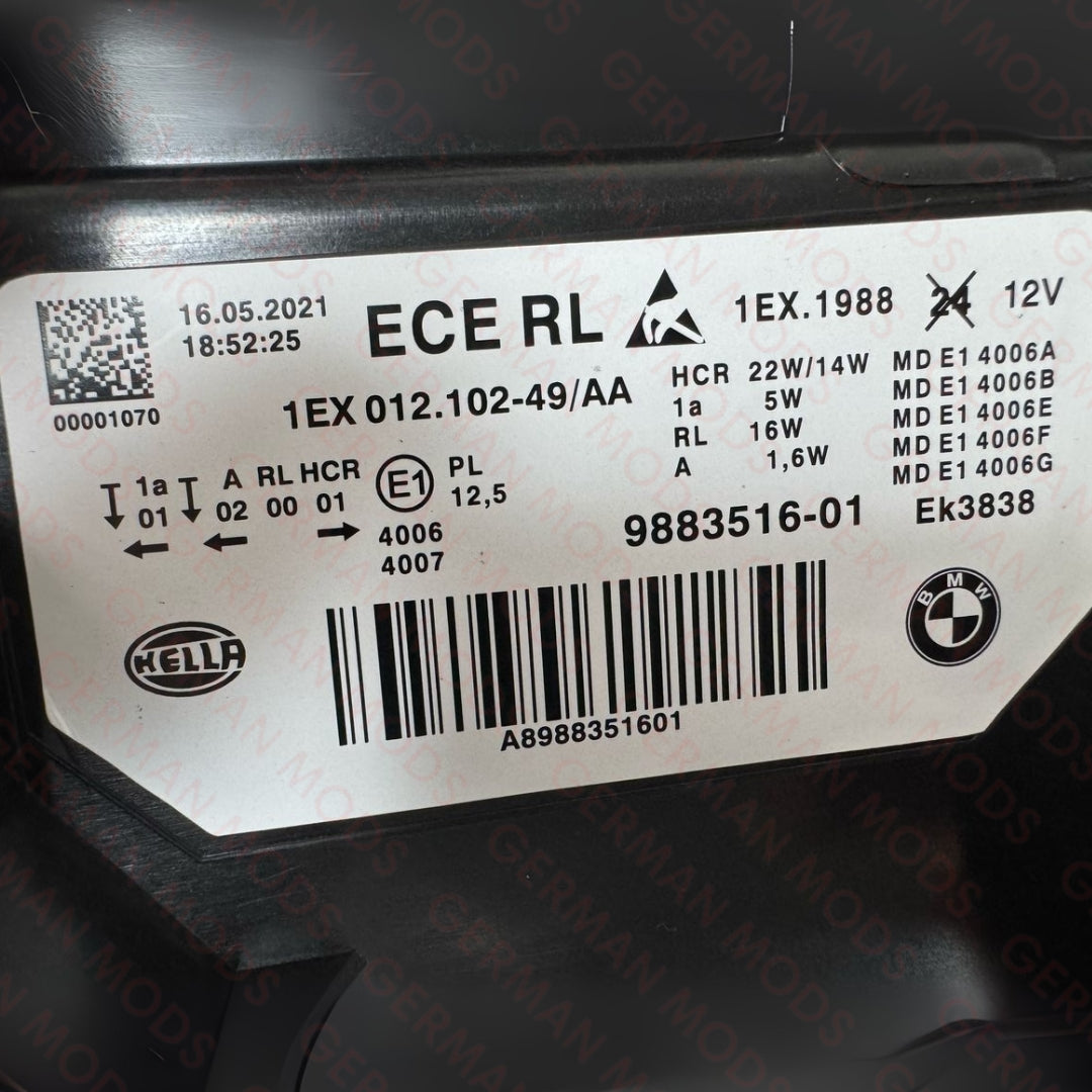 BMW 3 SERIES F30-F31-F35 LCI 2014-2019 SHADOW EDITION LED HEADLIGHT RIGHT/DRIVER/OFF side 8492472