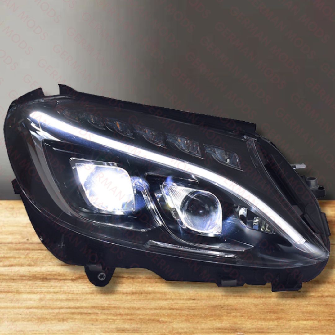 Mercedes-Benz C-Class W205 2014-2018 Genuine OEM LED Intelligent Light System ILS / Multibeam Headlight / Headlamp Assembly PAIR A2059068102 + A2059068202