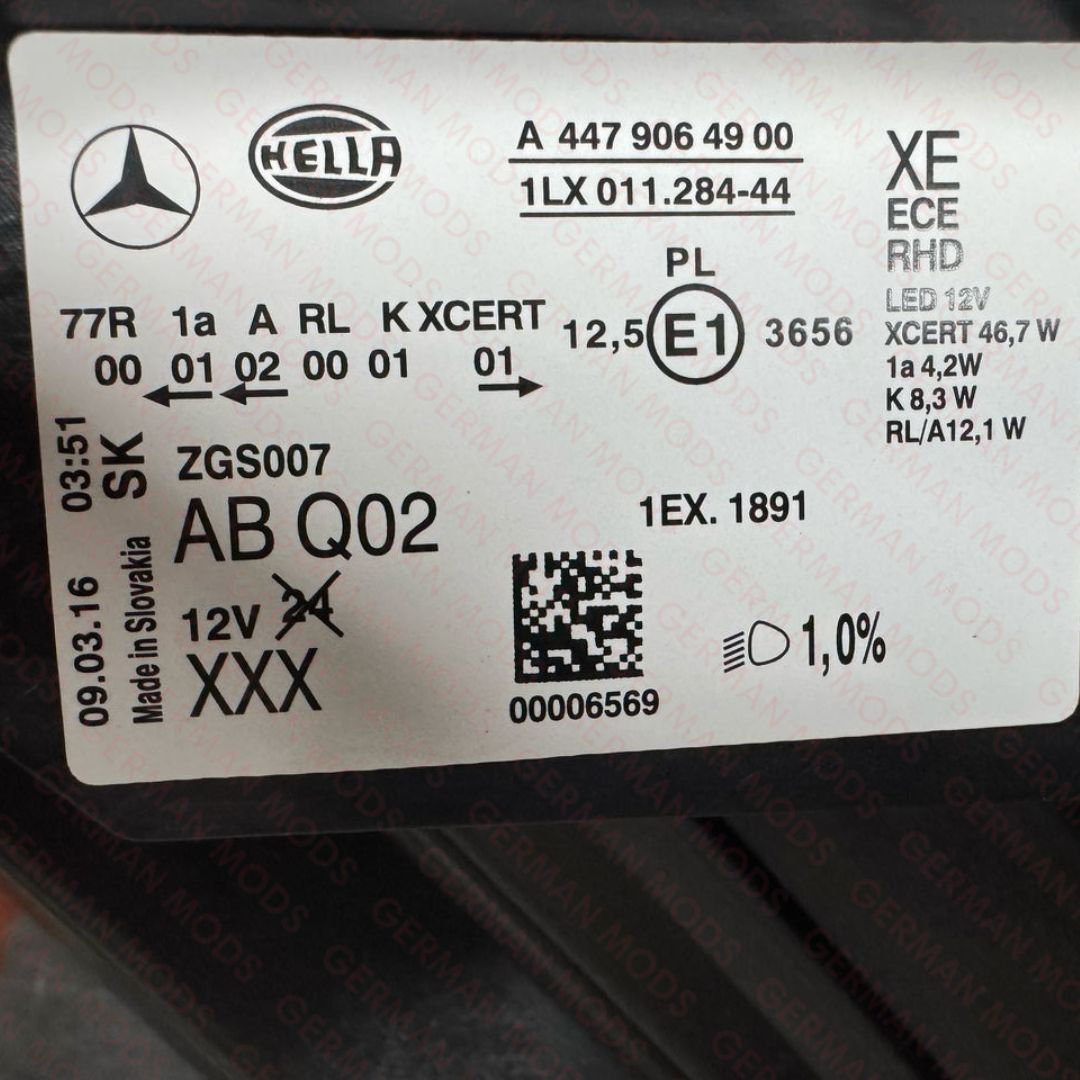 Mercedes-Benz Vito V-Class W447 Pre-Facelift 2014-2019 Genuine OEM Intelligent LED ILS MULTIBEAM Headlight / Headlamp Assembly Right / Driver / Off Side A4479062601