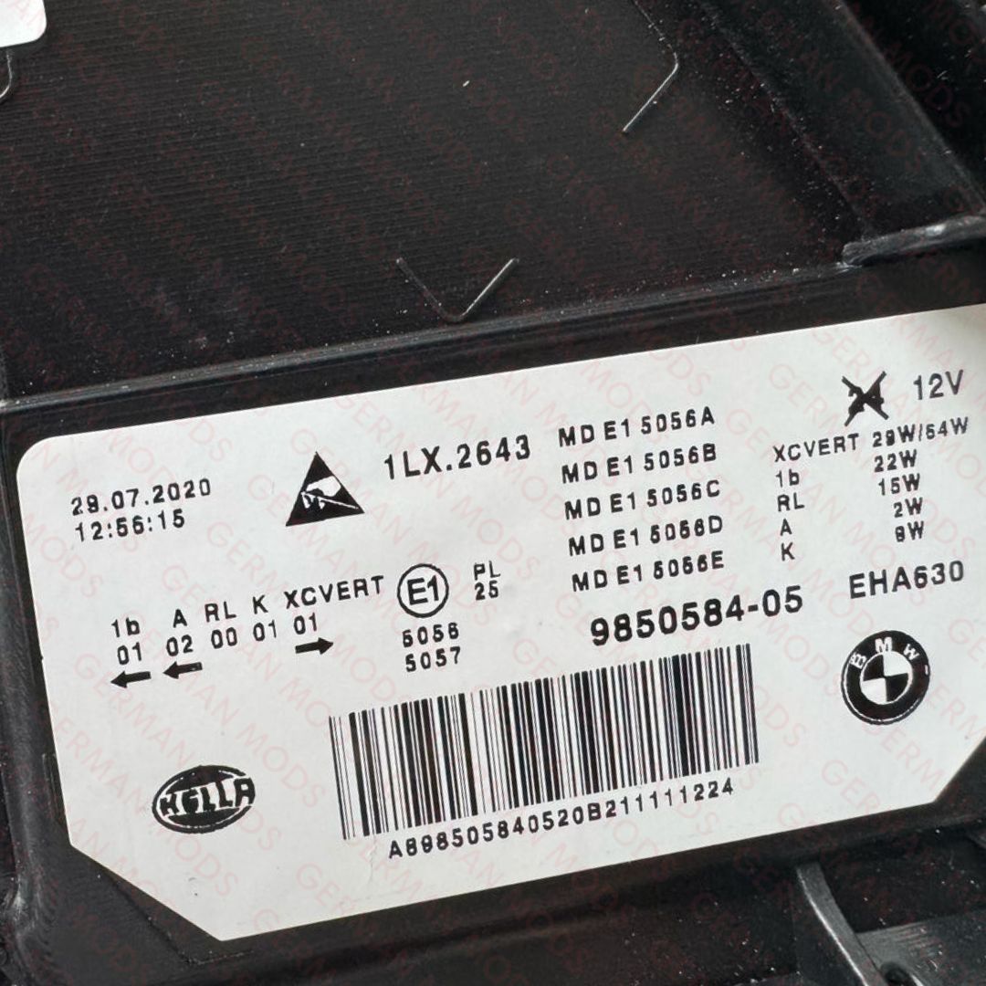 BMW 5 SERIES 2021-2024 G30 G31 F90 M5 ADAPTIVE LED AHL HEADLIGHT LEFT/PASSENGER/NEAR AND RIGHT/DRIVER/OFF SIDE COMPLETE PAIR 63119479263+63119479264