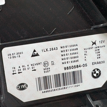 BMW 5 SERIES 2021-2024 G30 G31 F90 M5 ADAPTIVE LED AHL HEADLIGHT LEFT/PASSENGER/NEAR AND RIGHT/DRIVER/OFF SIDE COMPLETE PAIR 63119479263+63119479264