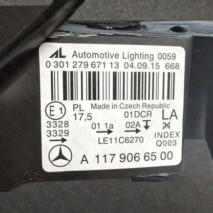 Mercedes-Benz CLA W117 2012-2016 Genuine OEM Bi-Xenon Headlight / Headlamp Assembly Left / Passenger / Near Side A1179066500