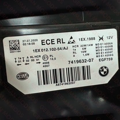 BMW 3 SERIES F30-F31-F35 LCI 2014-2019 LED HEADLIGHT RIGHT/DRIVER/OFF side 7419632