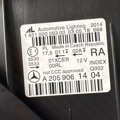 Mercedes-Benz C-Class W205 2014-2018 Genuine OEM Plug-in Hybrid High Performance Blue Eye LED Headlight / Headlamp Assembly Right / Driver / Off Side A2059060204