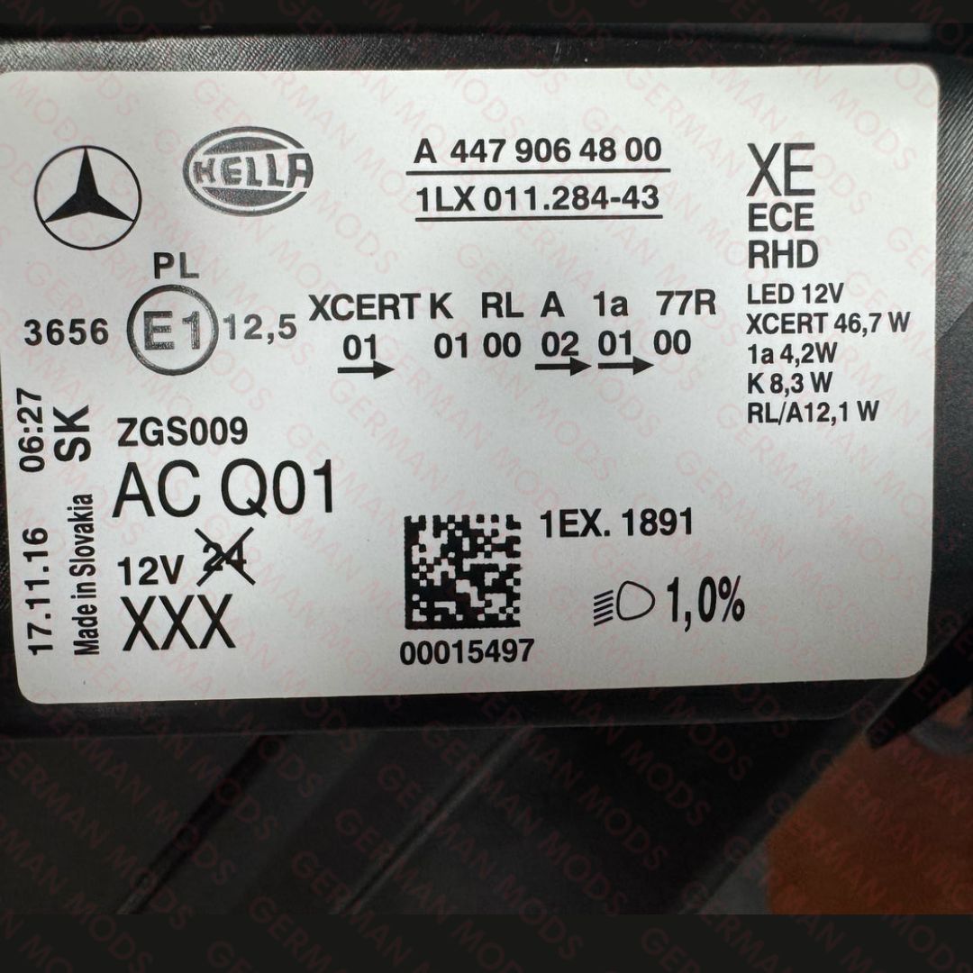 Mercedes-Benz Vito V-Class W447 Pre-Facelift 2014-2019 Genuine OEM Intelligent LED ILS MULTIBEAM Headlight / Headlamp Assembly Left / Passenger / Near Side A4479062501