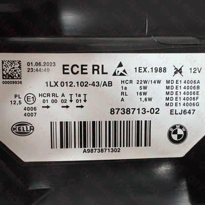 BMW 3 SERIES F30-F31-F35 LCI 2014-2019 LED HEADLIGHT LEFT/PASSENGER/NEAR side 7419631