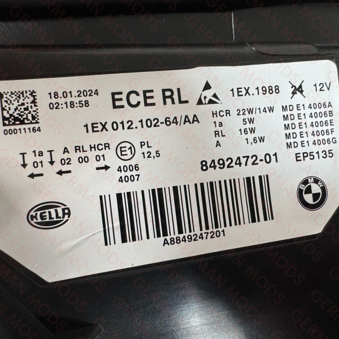 BMW 3 SERIES F30-F31-F35 LCI 2014-2019 SHADOW EDITION LED HEADLIGHT RIGHT/DRIVER/OFF side 8492472