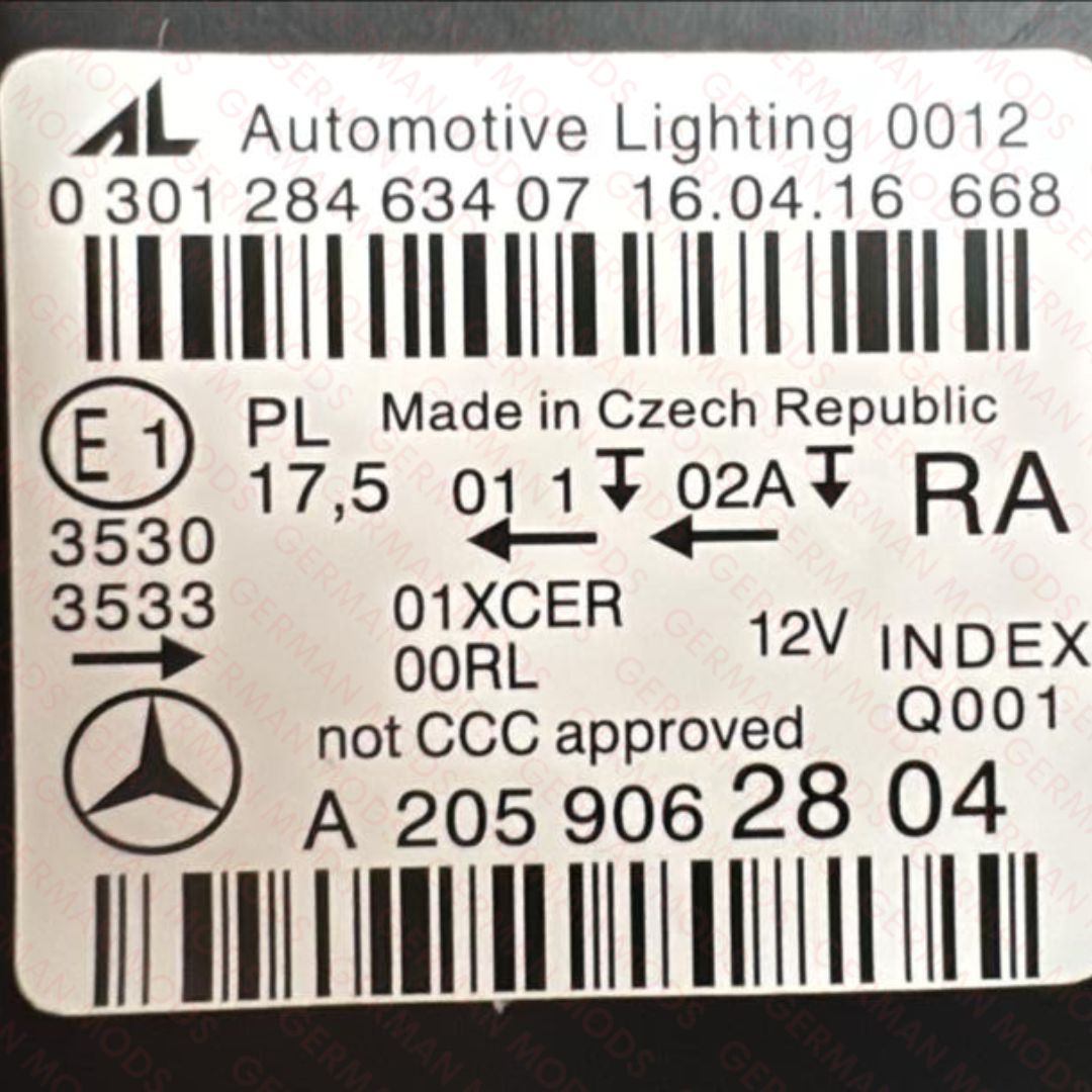 Mercedes-Benz C-Class W205 2014-2018 Genuine OEM High Performance Static LED Headlight / Headlamp Assembly PAIR A2059067503 + A2059067603
